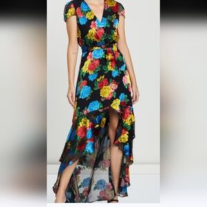 Alice + Olivia Multicolor Floral High Low Dress